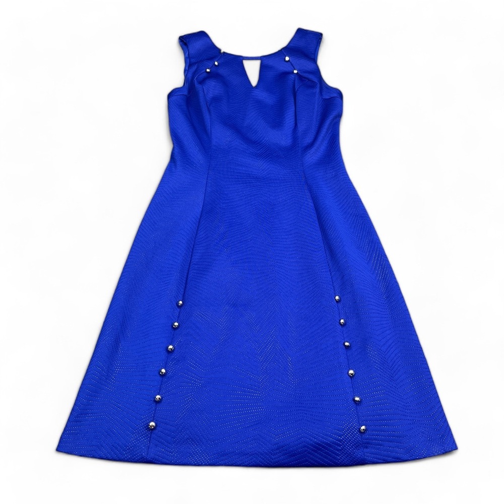 GUESS Pleated Cocktail Dress Womens Size 2 Royal Blue Sleeveless‎ Elegant